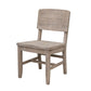 Rien 23 Inch Dining Chair Set of 2, Pine Wood, Grain Details, Rustic Gray By Casagear Home