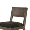 Piel 21 Inch Dining Chair Set of 2, Brown Pine Wood, Black Faux Leather By Casagear Home