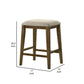 Rani 26 Inch Counter Height Stool, Cushioned Seat, Backless, Beige Finish By Casagear Home