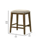 Rani 26 Inch Counter Height Stool Cushioned Seat Backless Beige Finish By Casagear Home BM311413