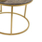 Plant Stand Table Set of 2, Round Top, Open Metal Frame, Black and Gold By Casagear Home