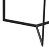 Plant Stand Table Set of 2, Black Metal Frame, Hexagonal White Tabletop By Casagear Home