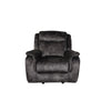Harbor 39 Inch Manual Recliner Chair, Pocket Coils, Gray Faux Suede Velvet By Casagear Home