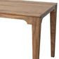 Asic 60 Inch Dining Table, Mango Wood, Grain Details, Natural Brown By Casagear Home