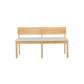 Celi 53 Inch Dining Bench, Cream Fabric Seat, Natural Brown Wood Frame By Casagear Home