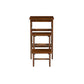 Nero 30 Inch Folding Step Stool, 3 Tier Design, Farmhouse, Rich Brown Wood By Casagear Home