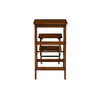 Nero 30 Inch Folding Step Stool, 3 Tier Design, Farmhouse, Rich Brown Wood By Casagear Home