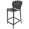 Celin 30 Inch Barstool Chair, Set of 4, Stackable, Mesh, Curved Seat, Gray By Casagear Home