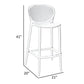 Celin 30 Inch Barstool Chair, Set of 4, Stackable, Mesh, Curved Seat, White By Casagear Home