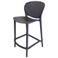 Celin 26 Inch Counter Stool Chair, Set of 4, Stackable, Mesh Back, Gray By Casagear Home