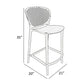 Celin 26 Inch Counter Stool Chair Set of 4 Stackable Mesh Back Gray By Casagear Home BM311552