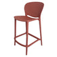 Celin 26 Inch Counter Stool Chair Set of 4 Stackable Mesh Back Orange By Casagear Home BM311553