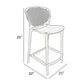 Celin 26 Inch Counter Stool Chair, Set of 4, Stackable, Mesh Back, White By Casagear Home