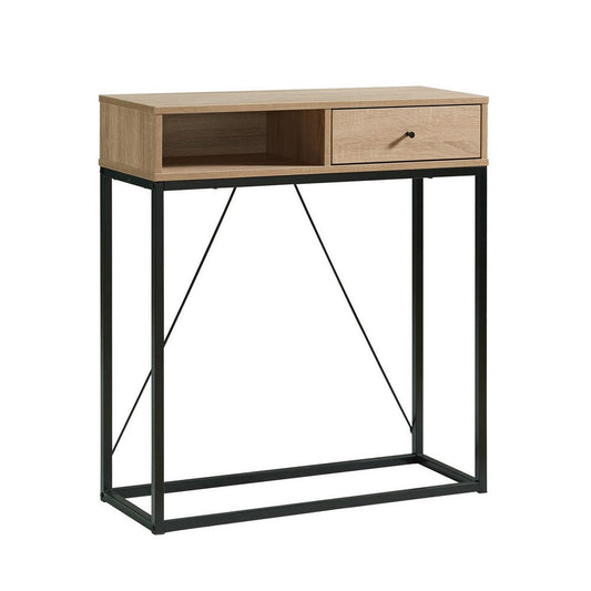 Bery 34 Inch Sideboard Console Table, 1 Cubby Shelf, 1 Drawer, Brown, Black By Casagear Home