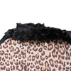 Wigi 12 Inch Accent Lamp, Purse, Cheetah Animal Print, Brown Black Faux Fur By Casagear Home