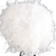 Rio 21 Inch Accent Table Lamp White Feather Shade Black Metal Tripod Base By Casagear Home BM311586