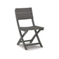 3 Piece Outdoor Table and Chair Occasional Set, Resin Wicker, Gray Wood By Casagear Home