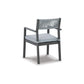 Arto 24 Inch Outdoor Dining Armchair Set of 2, Rope Back Cushion, Gray Wood By Casagear Home