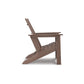 Emme 31 Inch Outdoor Adirondack Chair, Slatted Design and Brown Frame By Casagear Home