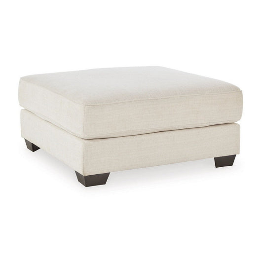 Ashley 42" Ottoman, Oversized Cushion, Soft Beige Polyester