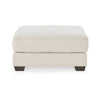 42 Inch Ottoman, Oversized Cushion, Modern Style, Soft Beige Polyester By Casagear Home