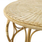 32, 40 Inch Coffee Table Set of 2, Round Tops, Handwoven Rattan, Brown By Casagear Home