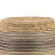 18 Inch Side Table Drum Barrel Shape Rattan Rope Top Fir Wood Brown By Casagear Home BM311667