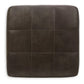 Nav 39 Inch Ottoman, Oversized Jumbo Stitch Cushion, Taupe Faux Leather By Casagear Home