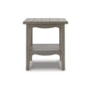 Arin 26 Inch Side End Table, Open Shelf, Vintage Style Gray Hardwood By Casagear Home