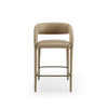 Cid Taya 26 Inch Counter Stool Chair, Tapered Legs, Tan Faux Leather By Casagear Home