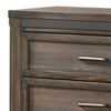 Sea 48 Inch Tall Dresser Chest, 5 Drawers, Long Metal Handles, Brown By Casagear Home