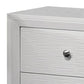 Eve 24 Inch Nightstand, 2 Drawers, Metal Knobs, Modern White Wood By Casagear Home