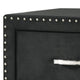 Moha 28 Inch Nightstand Wood 2 Drawers Metal Handles Black Velvet By Casagear Home BM311827