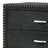 Moha 50 Inch Tall Dresser Chest, 5 Drawers, Metal Handles, Black Velvet By Casagear Home