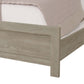 Ancy Queen Size Bed, Tufted and Upholstered Headboard, Light Gray Finish By Casagear Home