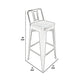 Giri 30 Inch Barstool Chair, Footrest and Tapered Legs, White Metal Finish By Casagear Home