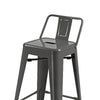 Giri 26 Inch Counter Stool Chair, Footrest and Tapered Legs, Light Gray By Casagear Home