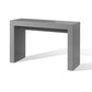 Libi 47 Inch Console Table, Minimalist Rectangular Top, Lacquered Gray By Casagear Home