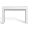 Libi 47 Inch Console Table, Minimalist Rectangular Top, Lacquered White By Casagear Home