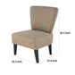 28 Inch Accent Chair, Padded Back, Black Legs, Beige Fabric Upholstery By Casagear Home