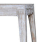 50 Inch Console Sofa Table, Cottage Inspired, Mango Wood, Distressed White  By Casagear Home