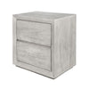 Romo 24 Inch Nightstand with 2 Drawers, Square, Natural Cream Acacia Wood By Casagear Home