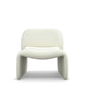 33 Inch Accent Chair, Gold Buttons, Winged Back, Off White Upholstery By Casagear Home