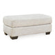 Ashley Emma 44" Ottoman, Plush Cushion, Gray Polyester Upholstery