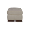 Magg 44 Inch Ottoman, Low Profile Block Feet, Gray Polyester Upholstery By Casagear Home