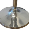 42 Inch Bar Drink Table, Round Top, Slender Turned Support, Chrome Metal By Casagear Home