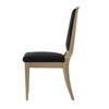 23 Inch Side Dining Chair, Black Soft Velvet Upholstery, Beige Rubberwood By Casagear Home