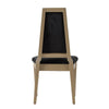23 Inch Side Dining Chair, Black Soft Velvet Upholstery, Beige Rubberwood By Casagear Home