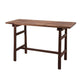 47 Inch Desk, Rectangular Mango Wood Top, Slim Ladder Legs, Brown Finish By Casagear Home