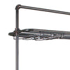 59 Inch Bar Table with Hanging Rack, Sand Black Metal, Natural Brown Wood By Casagear Home